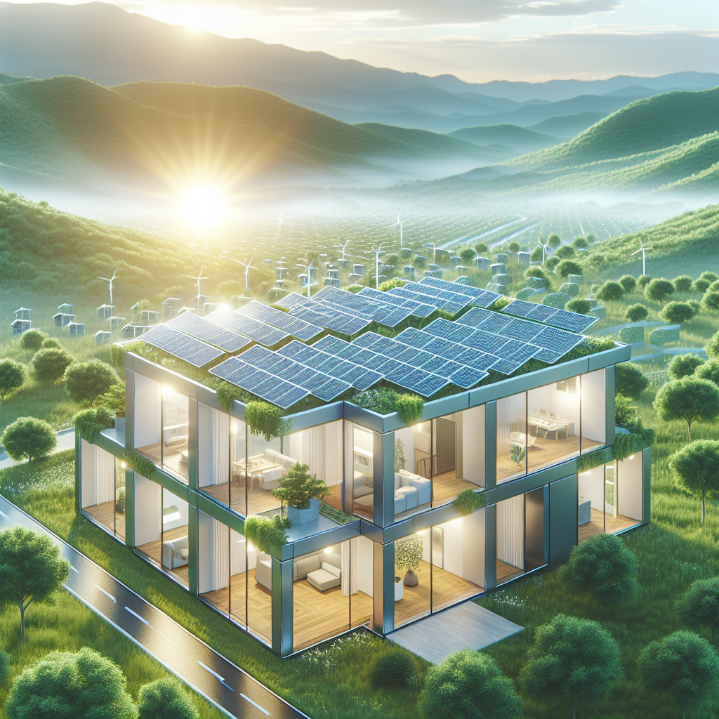 Integración de paneles solares en casas modulares